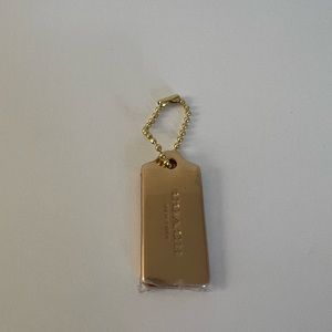 Coach Bag Hang Tag / Keychain  Gold Metal Size 6cm x 2,5cm